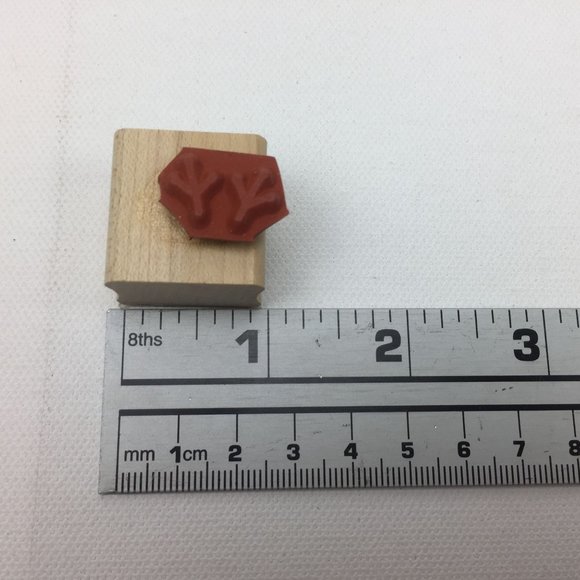 Stampin Up Assorted Note Thanks Bow Star Tracks Acorn Set 7 Rubber Stamps 1999 - Picture 9 of 9